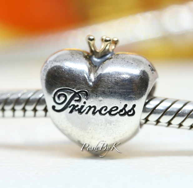 PANDORA Princess Heart Charm - Pink CZ - 791375PCZ 