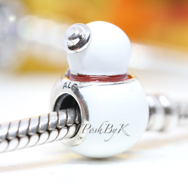 Happy Snowman Charm 791406ENMX - jewelry, beads for charm, beads for charm bracelets, charms for diy, beaded jewelry, diy jewelry, charm beads