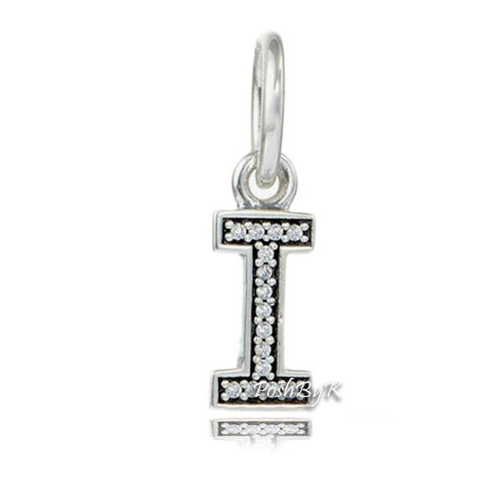 Hanging Initial Letter I Charm 791321CZ - jewelry, beads for charm, beads for charm bracelets, charms for diy, beaded jewelry, diy jewelry, charm beads 