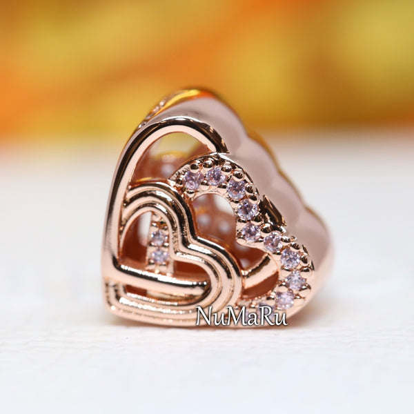 Intertwined Love Hearts Charm 789529C01,  jewelry, beads for charm, beads for charm bracelets, charms for bracelet, beaded jewelry, charm jewelry, charm beads