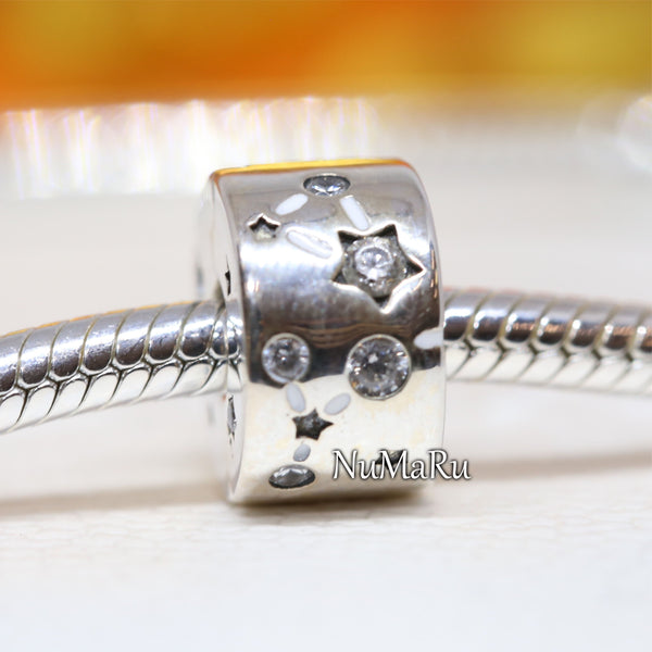 Stars & Galaxy Clip Charm 790010C01.  jewelry, beads for charm, beads for charm bracelets, charms for bracelet, beaded jewelry, charm jewelry, charm beads