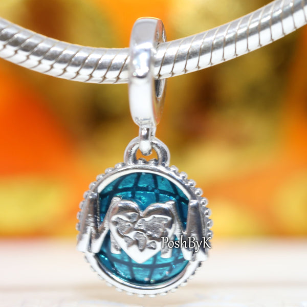 Glitter Globe Mom Dangle Charm 799368C01,jewelry, beads for charm, beads for charm bracelets, charms for diy, beaded jewelry, diy jewelry, charm beads