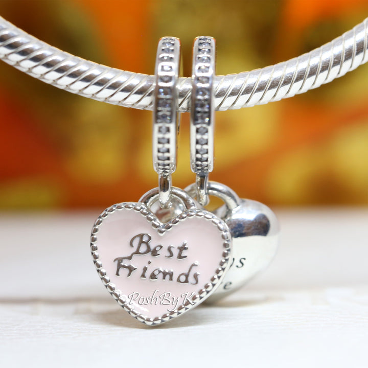 Best Friends Charm 791950CZ - jewelry, beads for charm, beads for charm bracelets, charms for diy, beaded jewelry, diy jewelry, charm beads