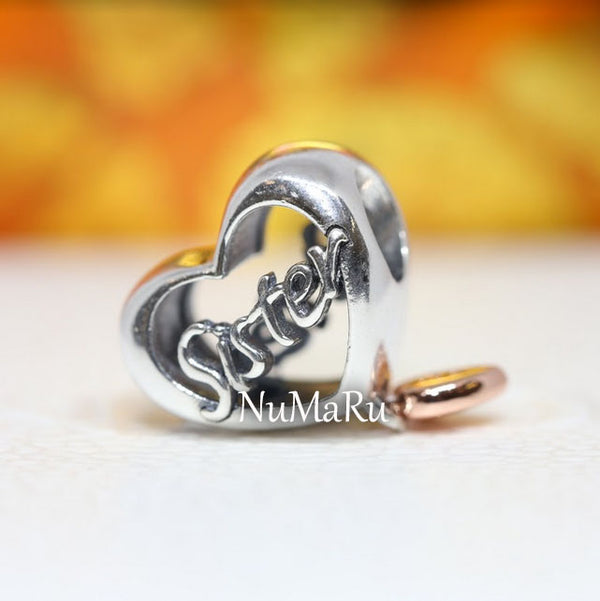 Love You Sister Heart Charm 782244C00 - NUMARU