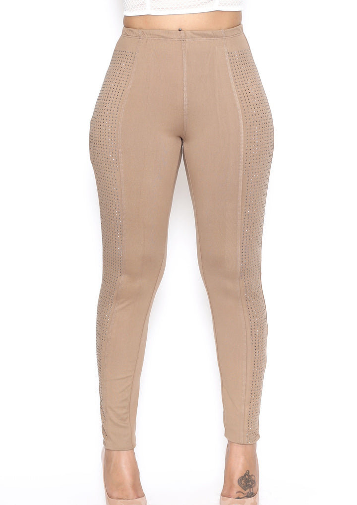 Women’s Bottoms | Sweetie Studded Leggings (Nude) By: NUMARU