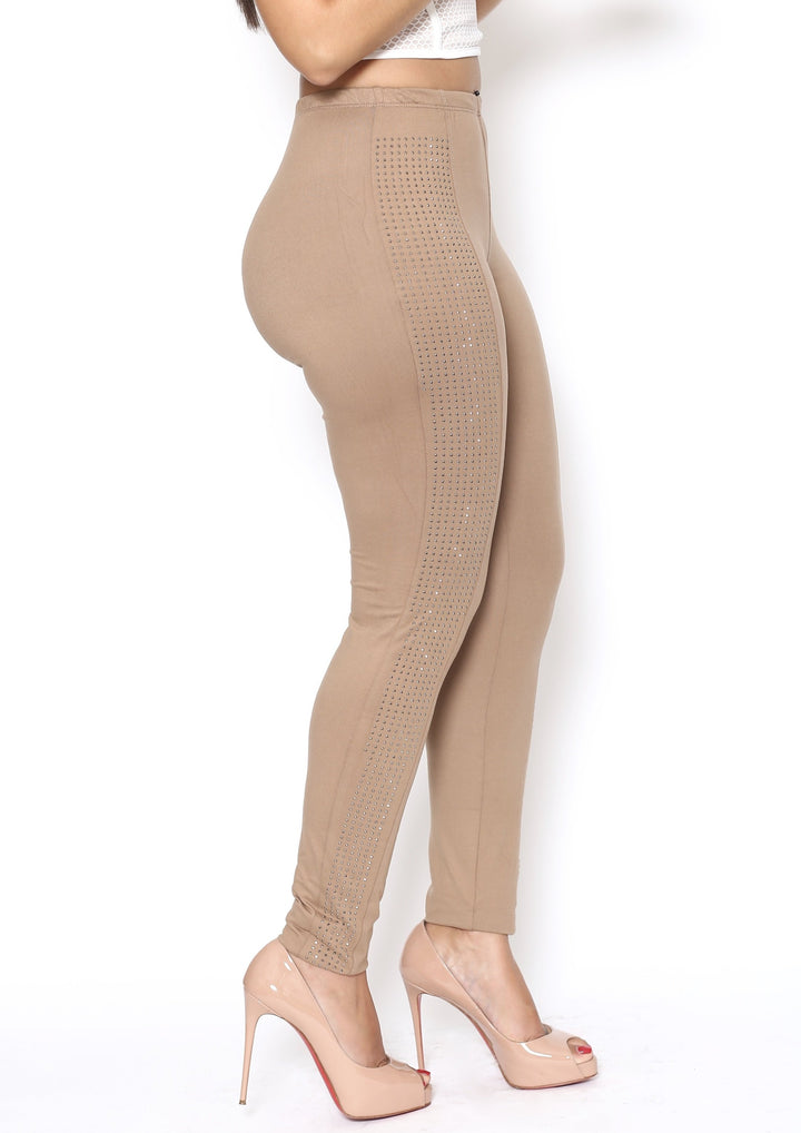 Women’s Bottoms | Sweetie Studded Leggings (Nude) By: NUMARU