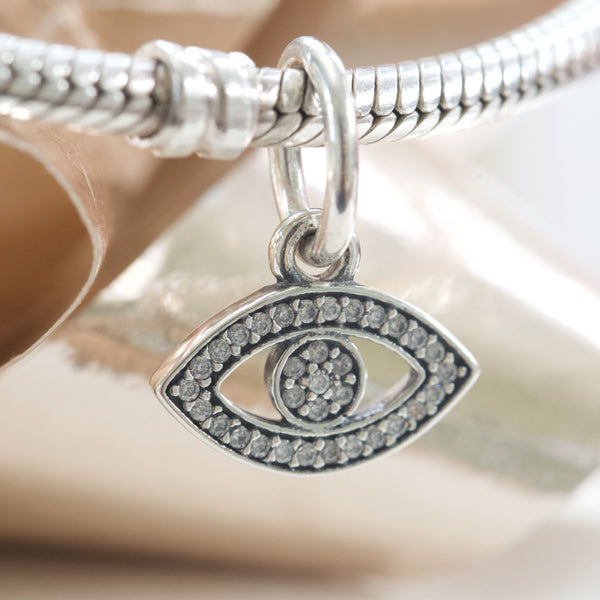 Symbol Of Insight Evil Eye Dangle Charm 791349CZ - jewelry, beads for charm, beads for charm bracelets, charms for diy, beaded jewelry, diy jewelry, charm beads