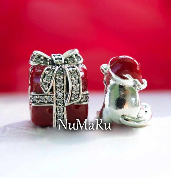 Christmas Kitten Berry And Sparkling Surprise Gift Set Charm.  jewelry, beads for charm, beads for charm bracelets, charms for bracelet, beaded jewelry, charm jewelry, charm beads